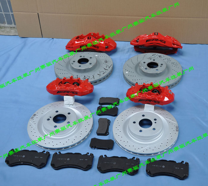 奔馳c級升級AMG剎車 奔馳E級改裝AMG剎車套件 W204 amg剎車 W212專用AMG卡鉗 德國正品AMG鮑魚