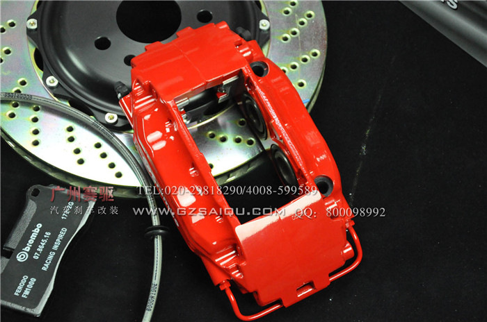 豐田漢蘭達2.7/3.5改裝BREMBO F50剎車套件 4活塞剎車鮑魚 大大縮短剎車距離